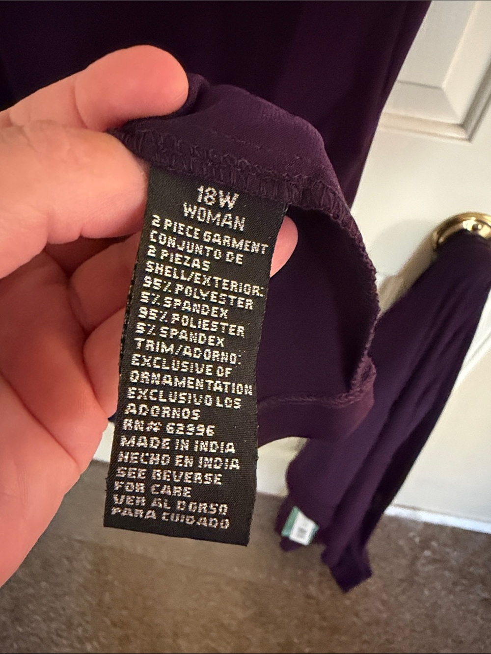 Scarlett Eggplant 2 Piece Dress Set - Picture 6 of 9